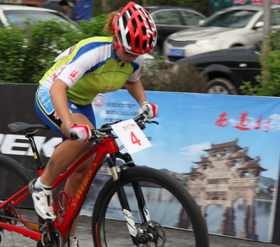 全国山地自行车冠军赛-杨玲冲刺